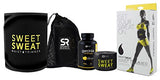 Sweet Sweat Combo Kit with 3.5 oz Jar of Workout Enhancer Cream, Size M Waist Trimming Belt and 60 ct Garcinia Cambogia Softgels + Mesh Carrying Bag