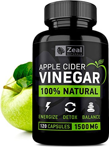 Zeal Natural Raw Apple Cider Vinegar Pills (1500 mg)
